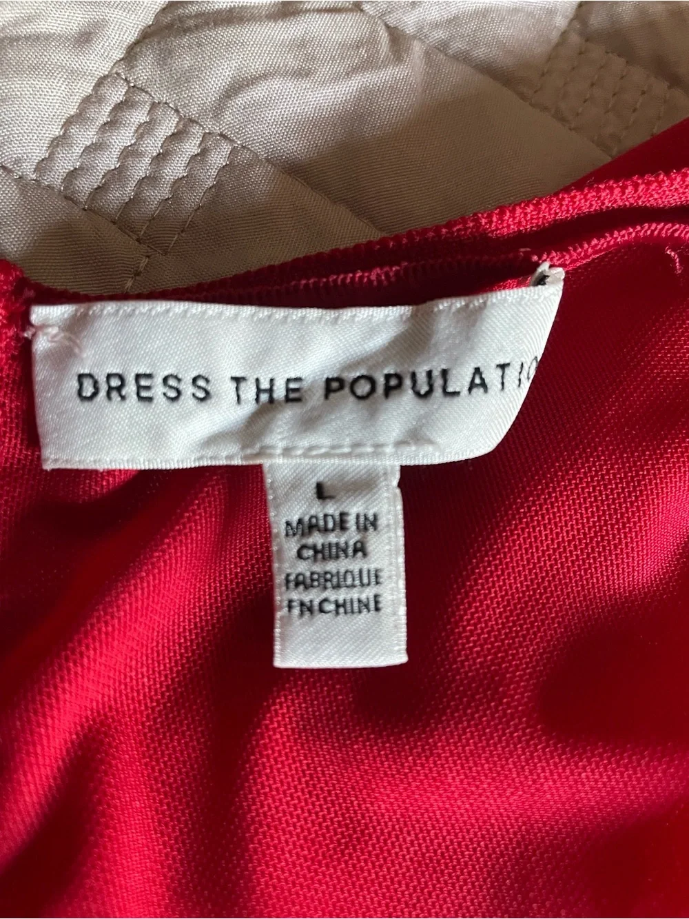 Dress the Population Red Sleeveless Bodycon Dress